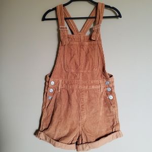 Burnt Orange Corduroy Overalls